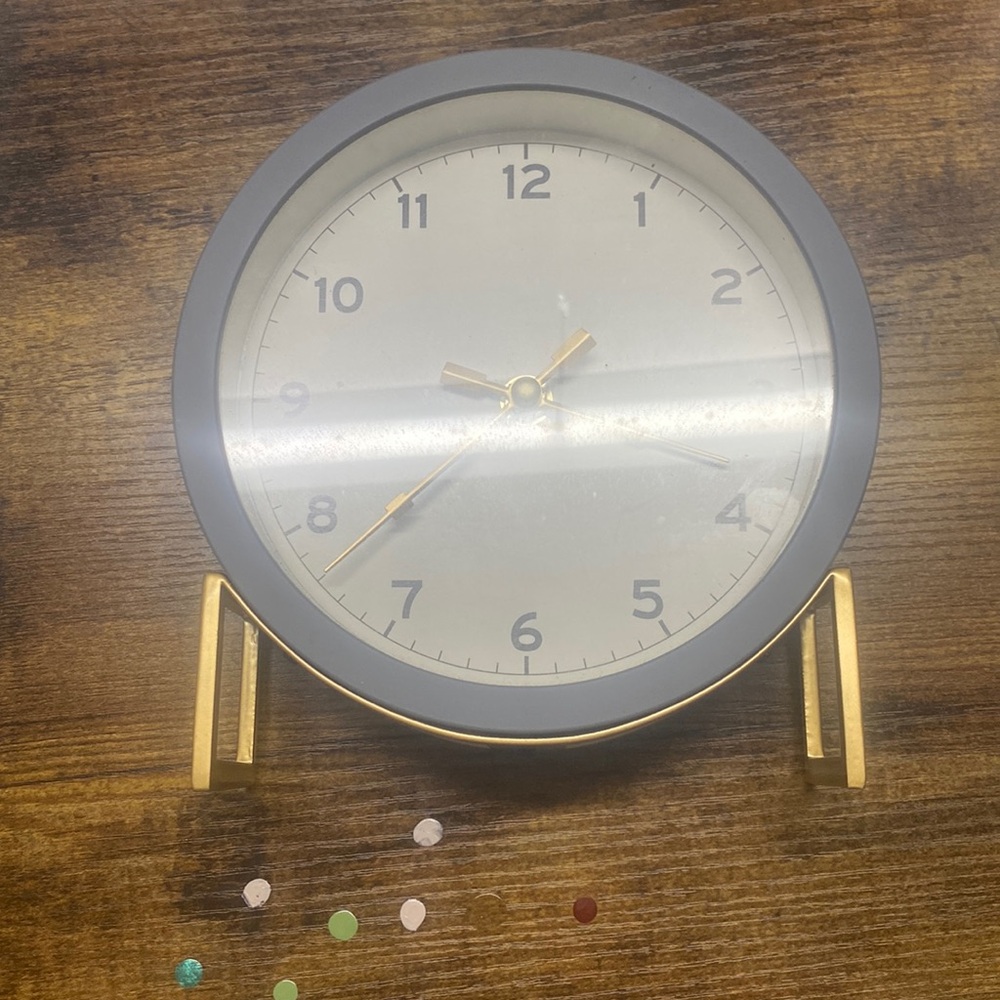 Purple and Gold Clock